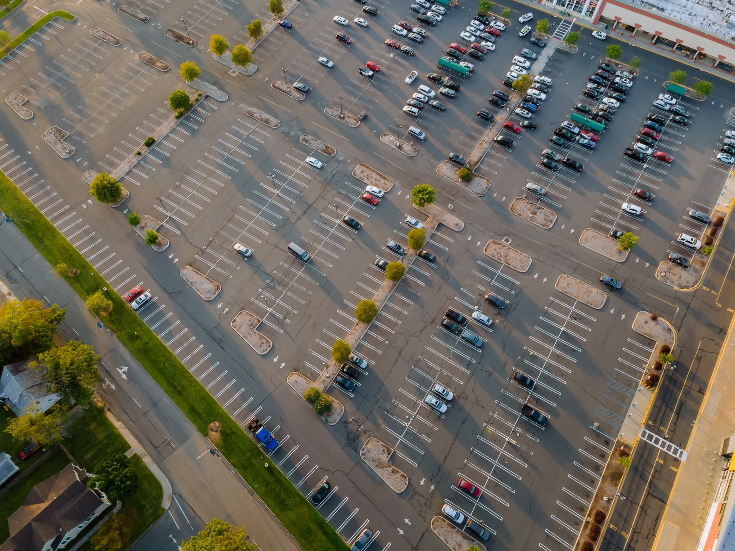 Large parking area evaluated for acquisition and management.