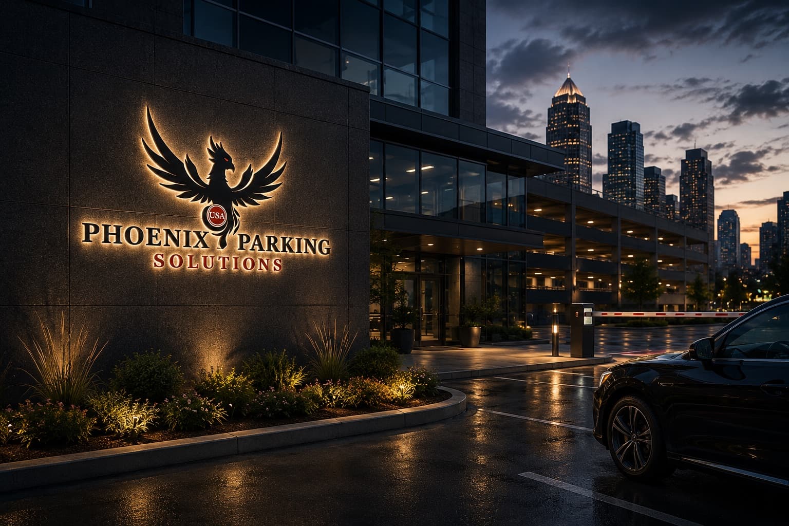 Phoenix Parking Solutions parking management team and facilities.